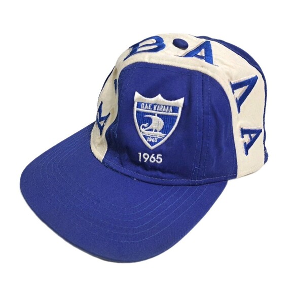 Kavala FC Vintage Hat Cap Greece Football Club Soccer Rare Blue White Beestar - Picture 2 of 9
